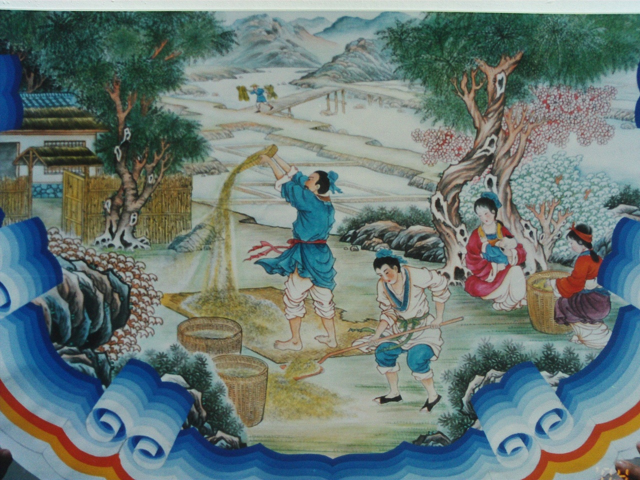 工笔彩绘《颐和园耕织图》（图ZMjQ2Mjk0ODc2） - 绘画 - 站酷设计师梁皓润知文化原创素材 - 站酷ZCOOL