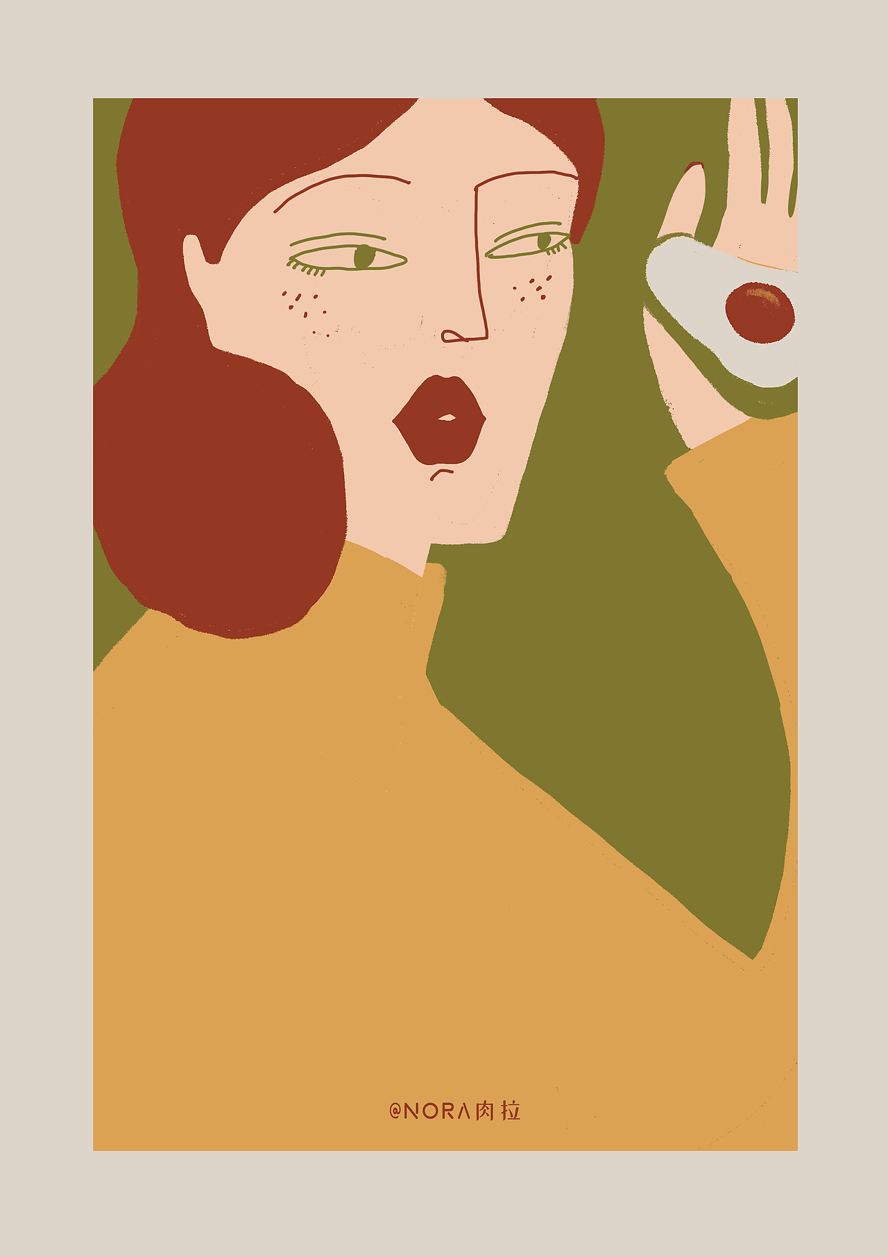 🥑牛油果人像（图ZMTY2MDgzMzQ0） - 创作习作 - 站酷设计师肉拉牌NORA原创素材 - 站酷ZCOOL