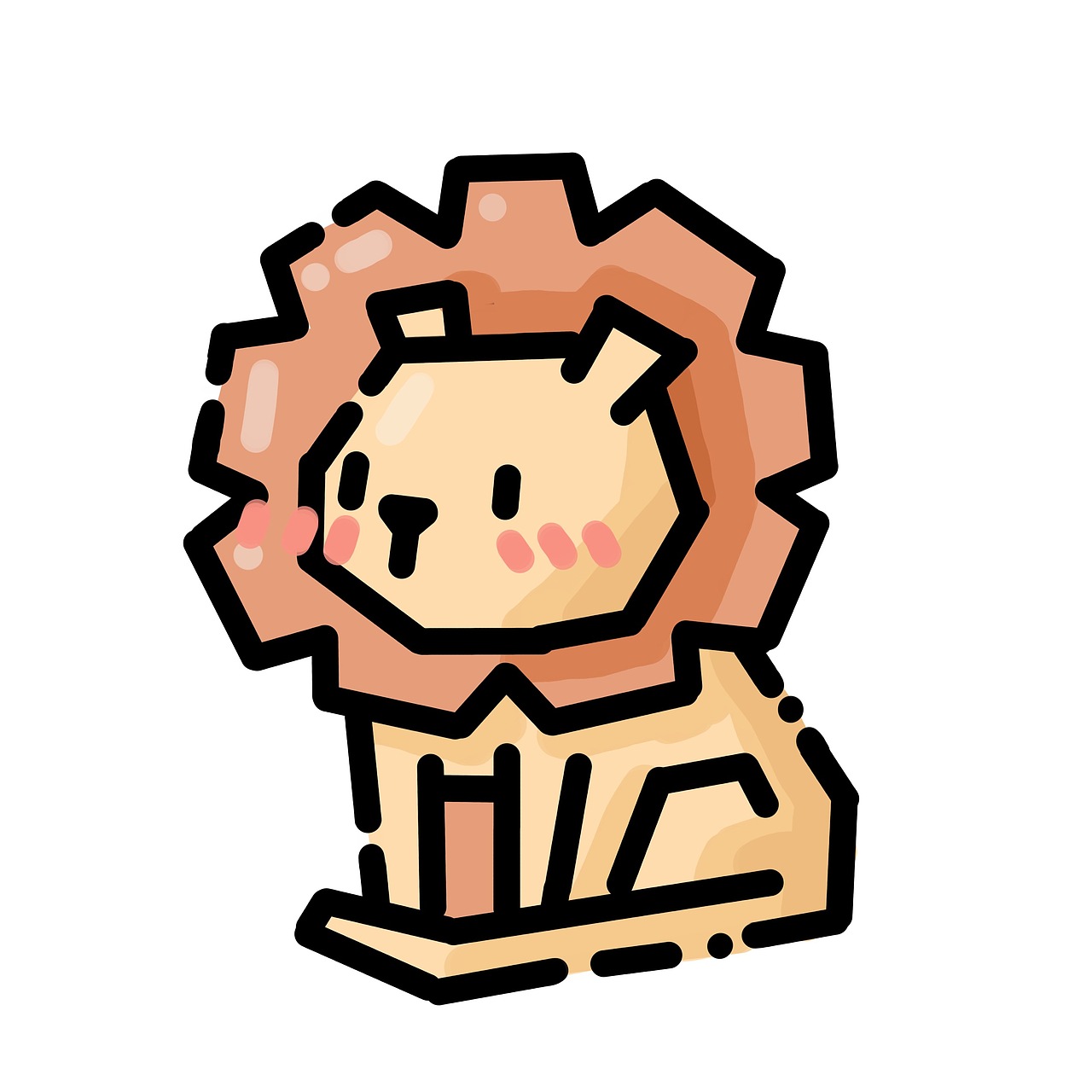 卡通可爱小动物图案画