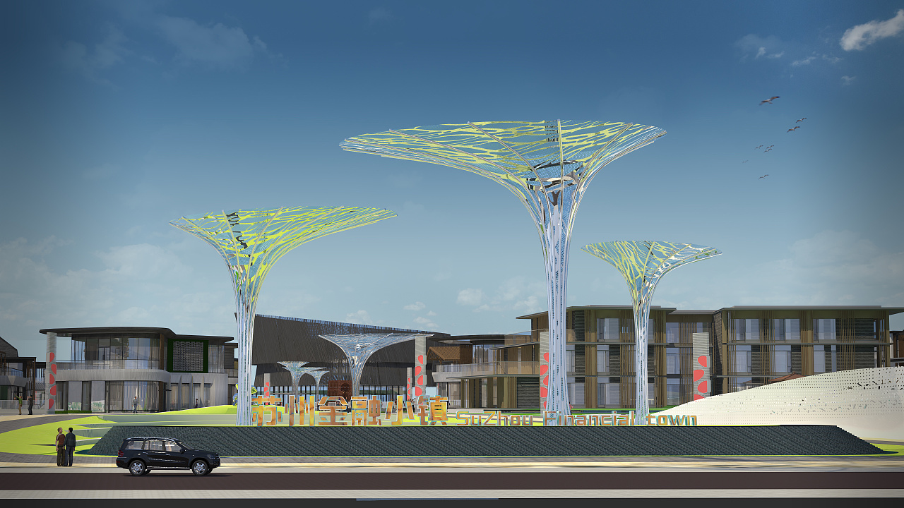 城市地标《油纸伞》雕塑方案设计