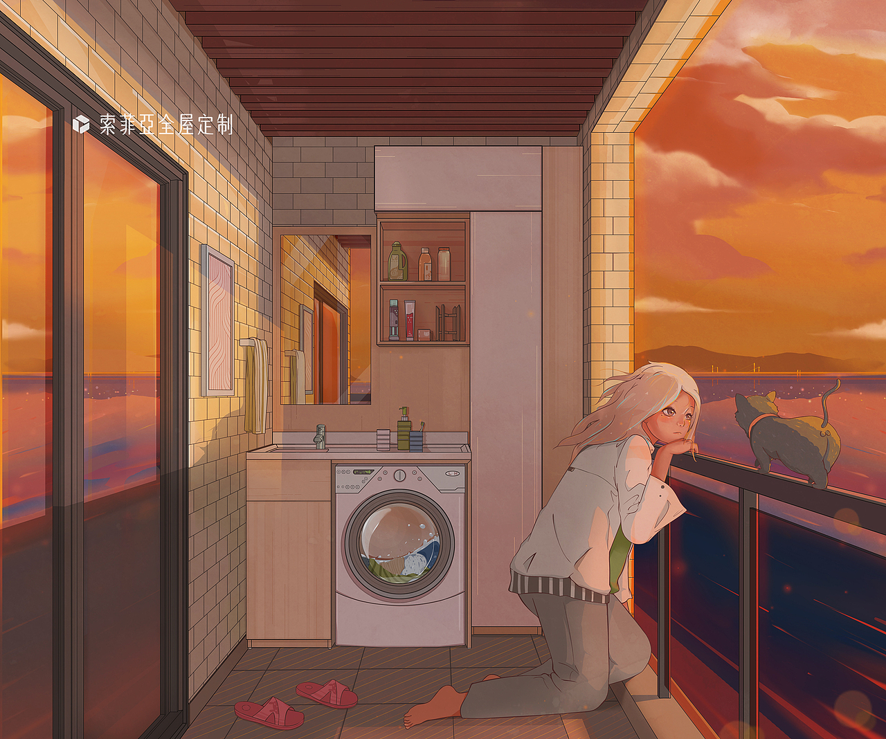索菲亚家居插画（图ZMTkxNzc5NjI0） - 商业插画 - 站酷设计师野猪林原创素材 - 站酷ZCOOL