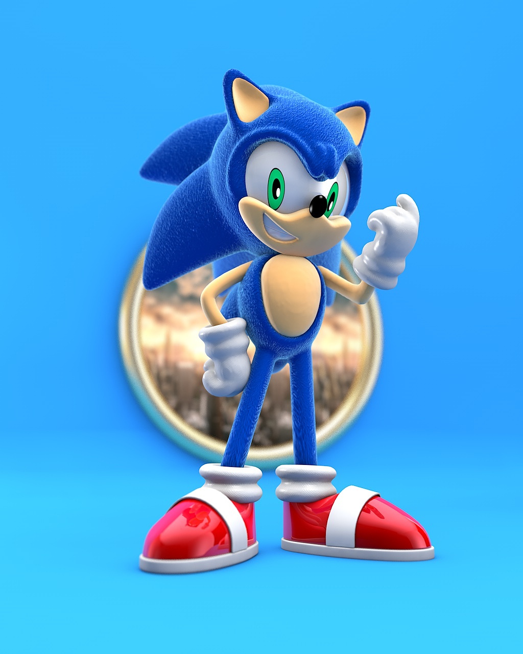 索尼克 动漫人物建模练习