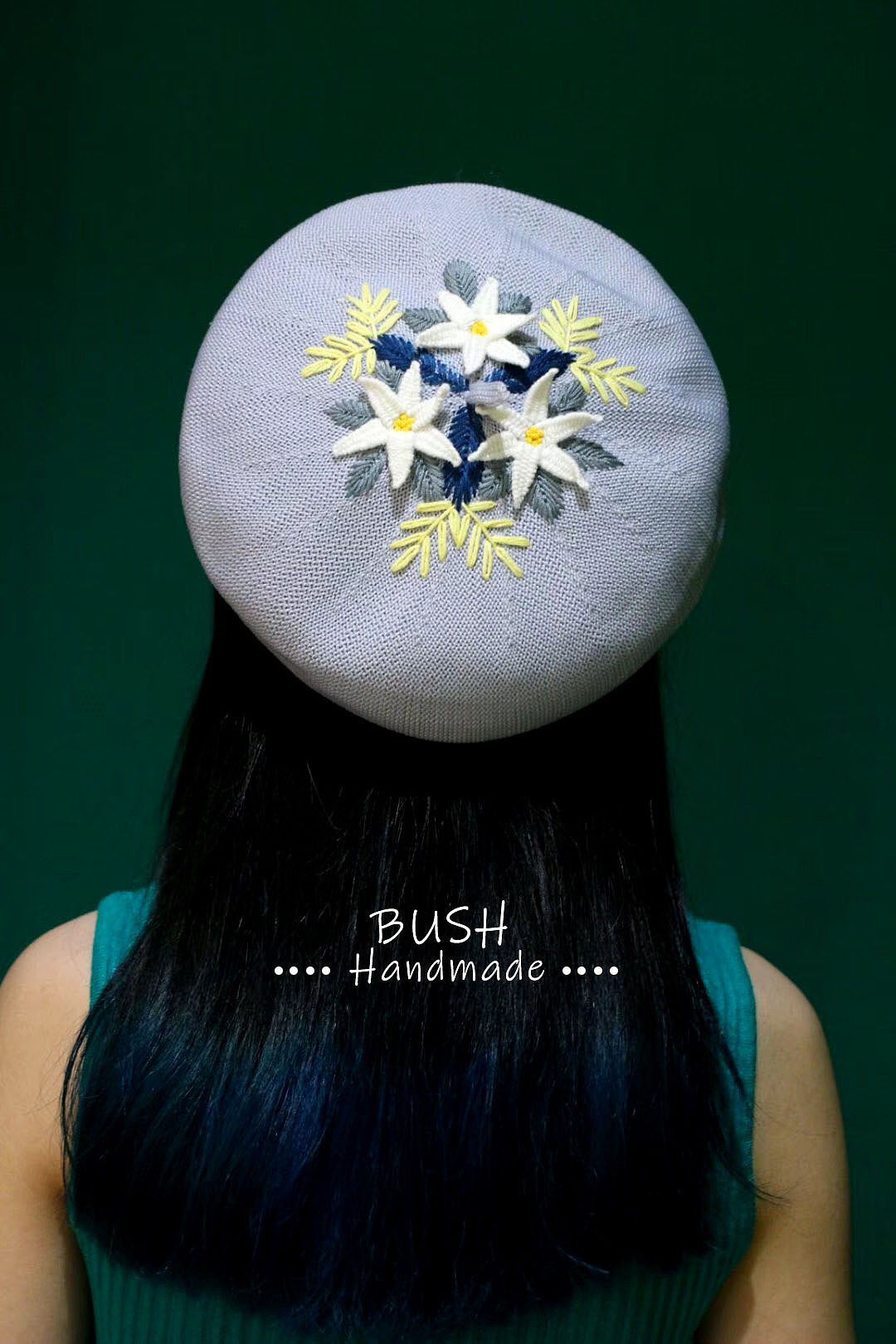 BUSH手工刺绣--布兮手工贝雷帽(四)