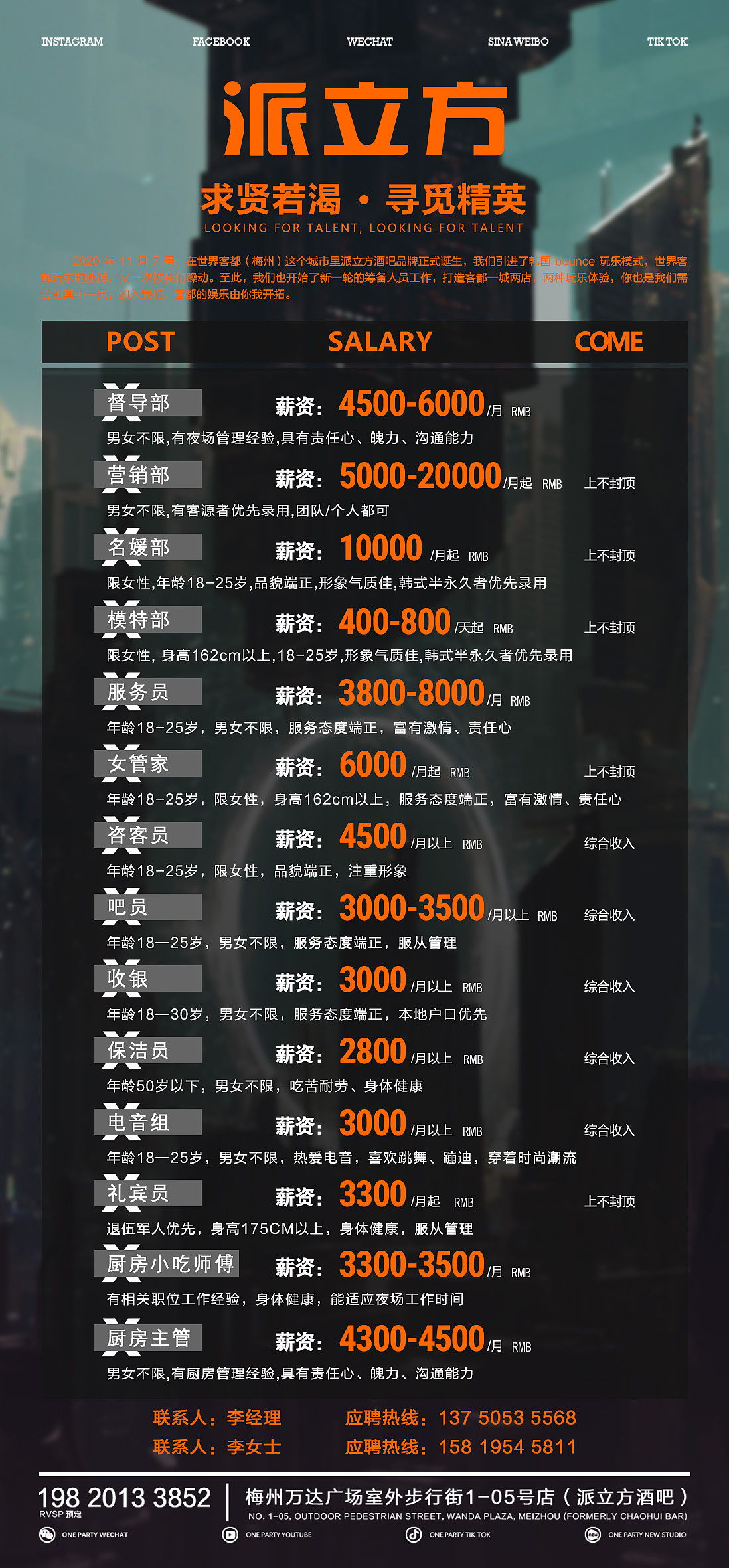 夜店招聘海报（图ZMjMyODYzNDE2） - 海报 - 站酷设计师cissy茜原创素材 - 站酷ZCOOL