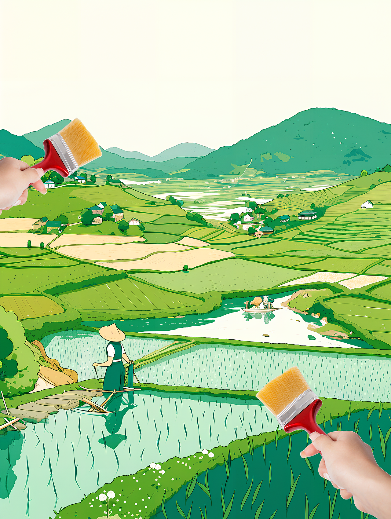 乡村插画（图ZMzcwODAxODY4） - 图案 - 站酷设计师术艺家_兀原创素材 - 站酷ZCOOL