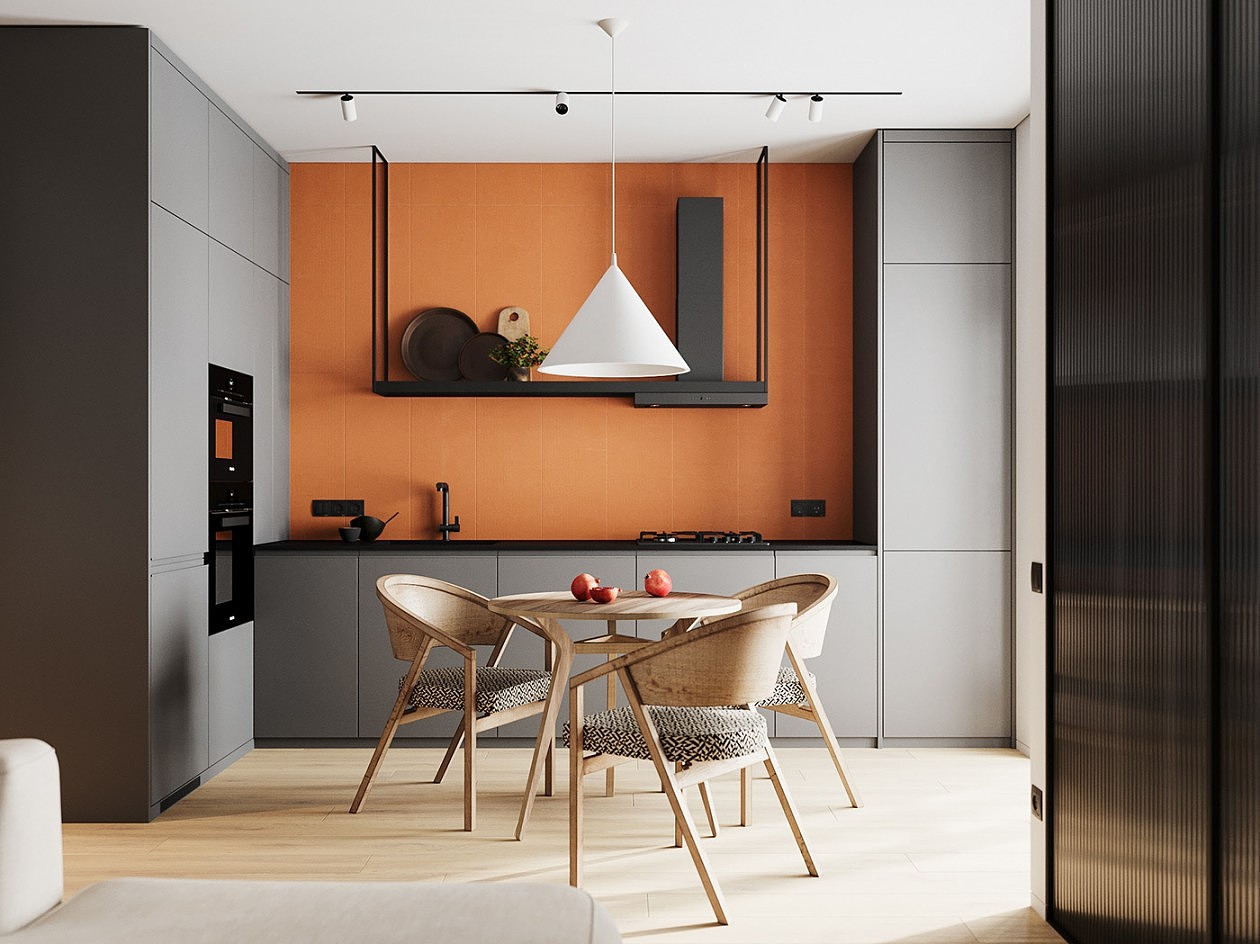成都LOFT公寓装修效果图 热烈的鲜橙色为主基调_房产资讯_房天下