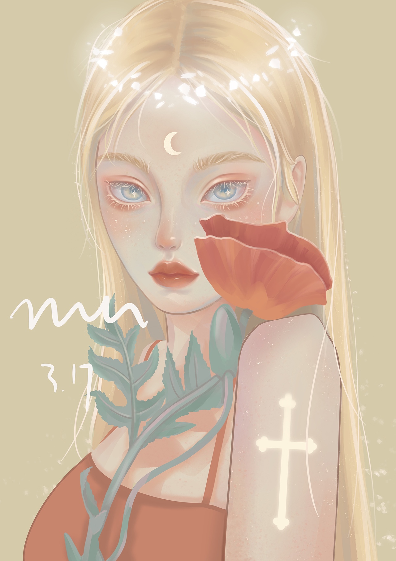 唯美写实风格系列插画