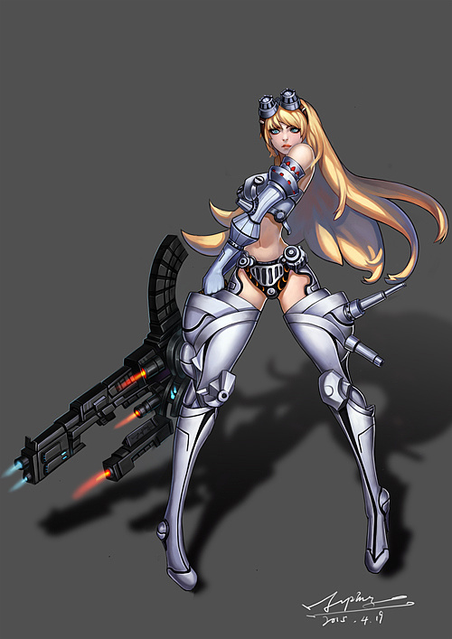 机械公敌——艾妮儿|插画|商业插画|诸葛小猪 - 原