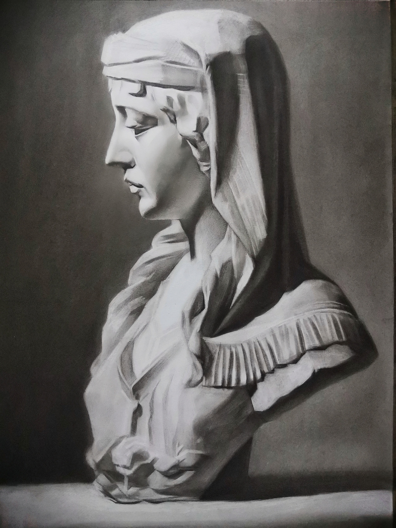 模糊观察法抓形-素描石膏头像