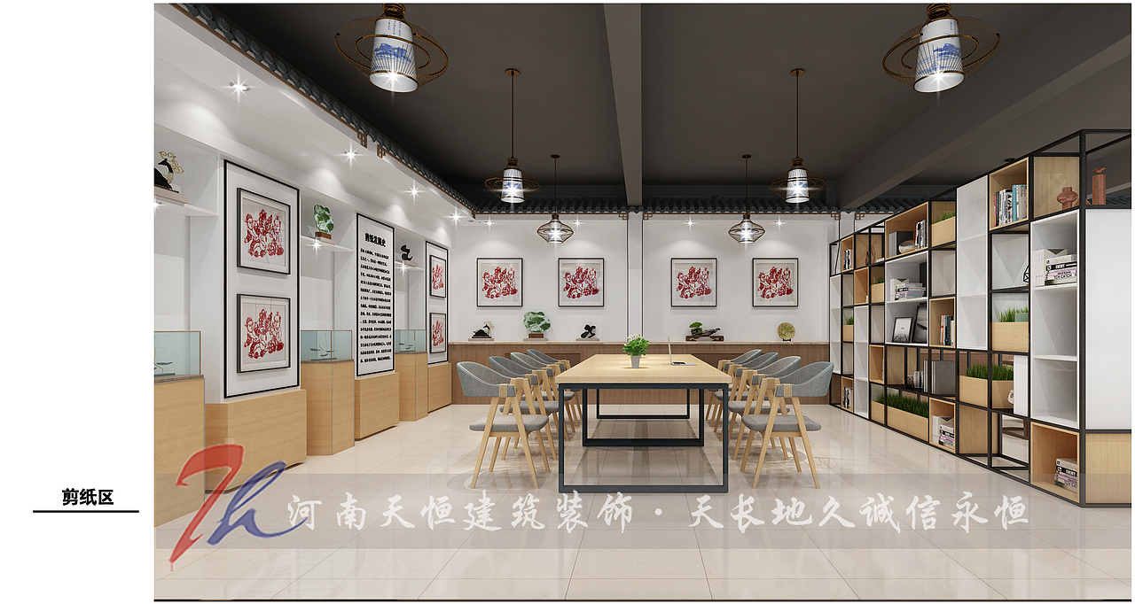 太原党群服务中心装修设计 为山西各地基层人民服务（图ZMjExMTkxMzY4） - 建筑/空间 - 站酷设计师郑州天恒装饰设计原创素材 - 站酷ZCOOL