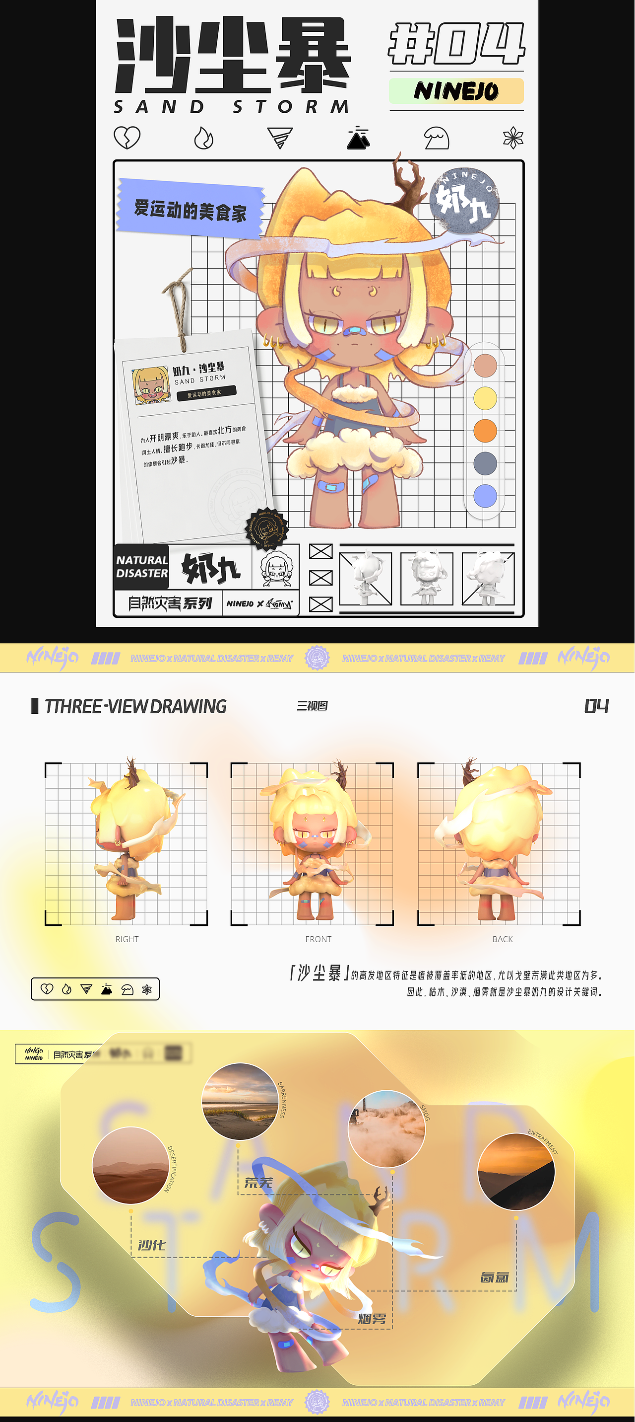 NINEJO 奶九 ｜ NATURAL DISASTER 系列（图ZMjcwNjI3MTUy） - IP形象 - 站酷设计师Remy小蕾咪原创素材 - 站酷ZCOOL