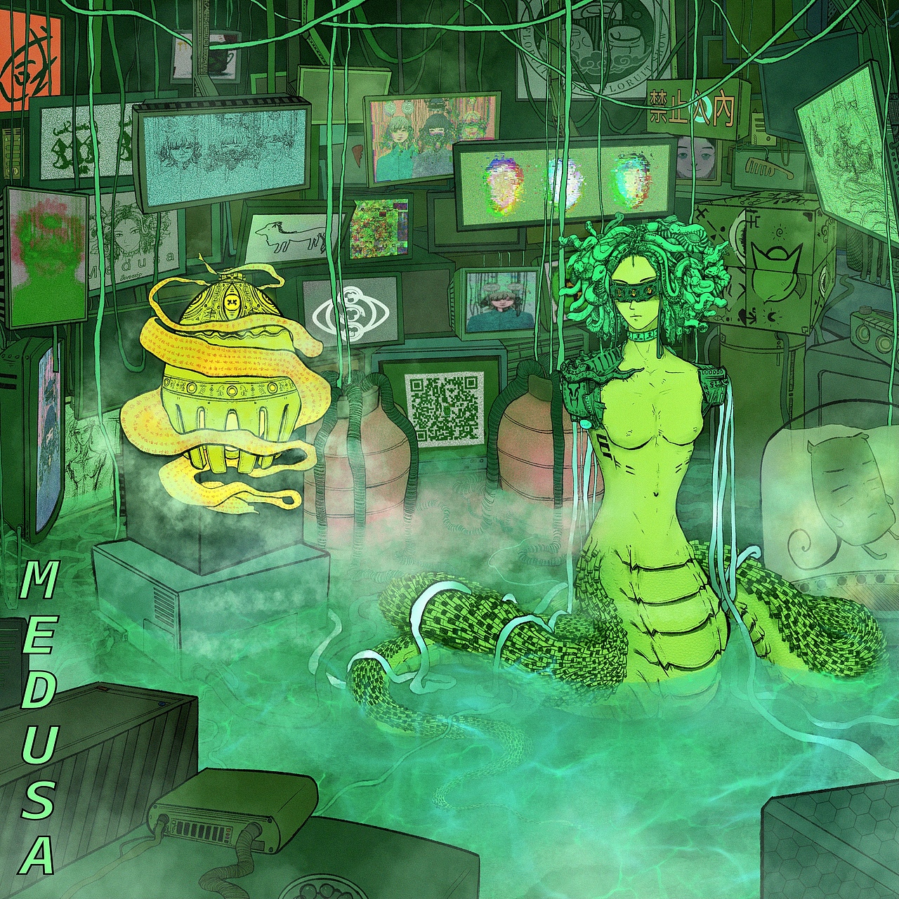 美杜莎（图ZMjU3NzEzOTc2） - 创作习作 - 站酷设计师咸鱼画鬼原创素材 - 站酷ZCOOL