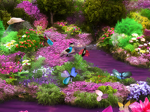 #AI创作实验室#梦幻花园