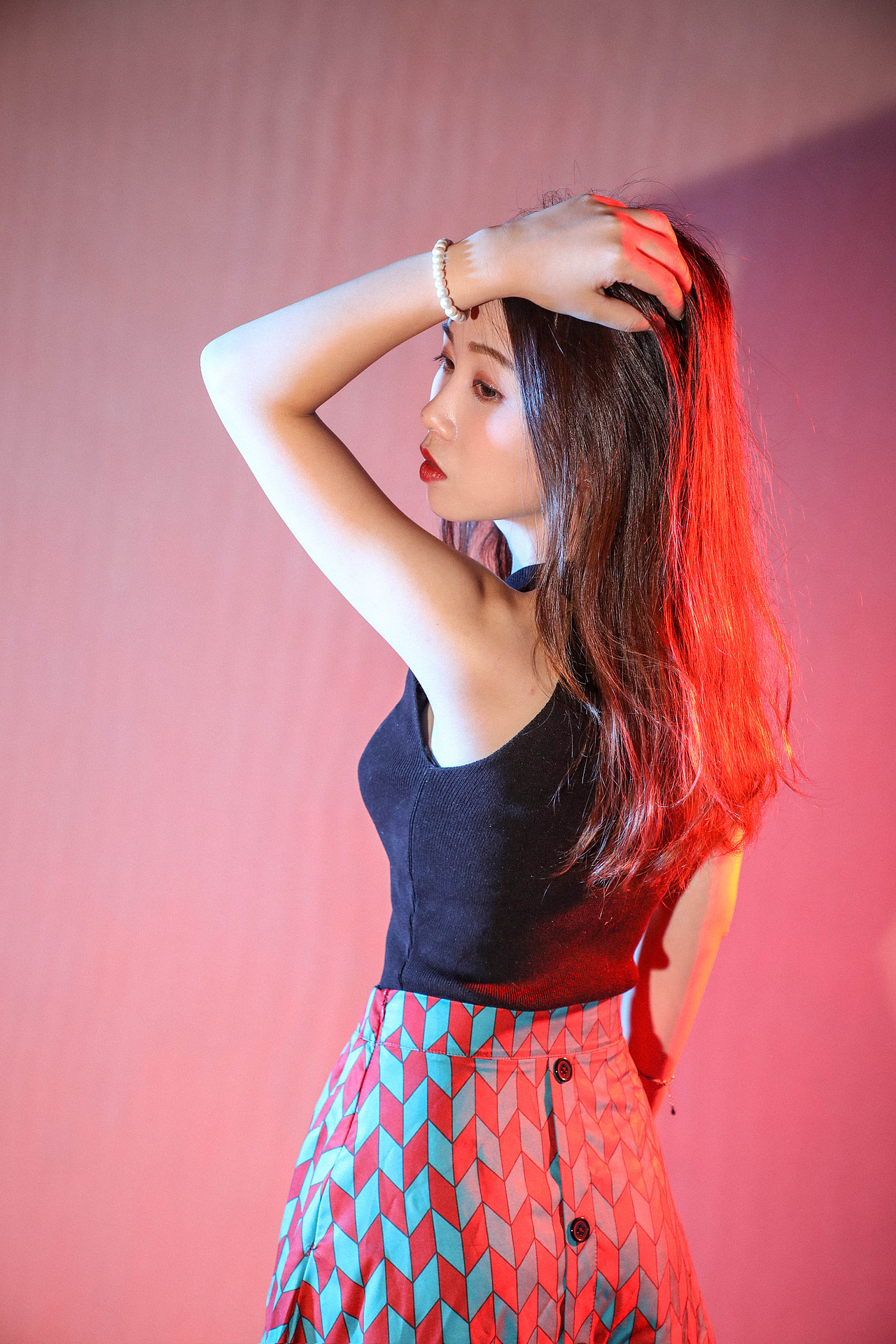 人像棚拍红蓝光运用