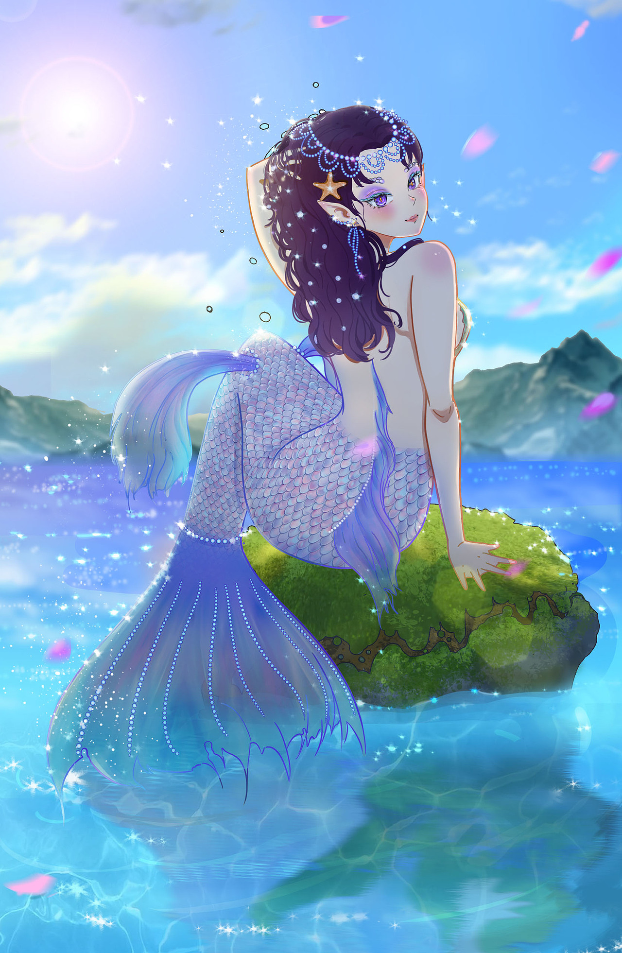 二次元美人鱼（图ZMjk5MDIzMzY4） - 创作习作 - 站酷设计师YA奶黄糖包原创素材 - 站酷ZCOOL