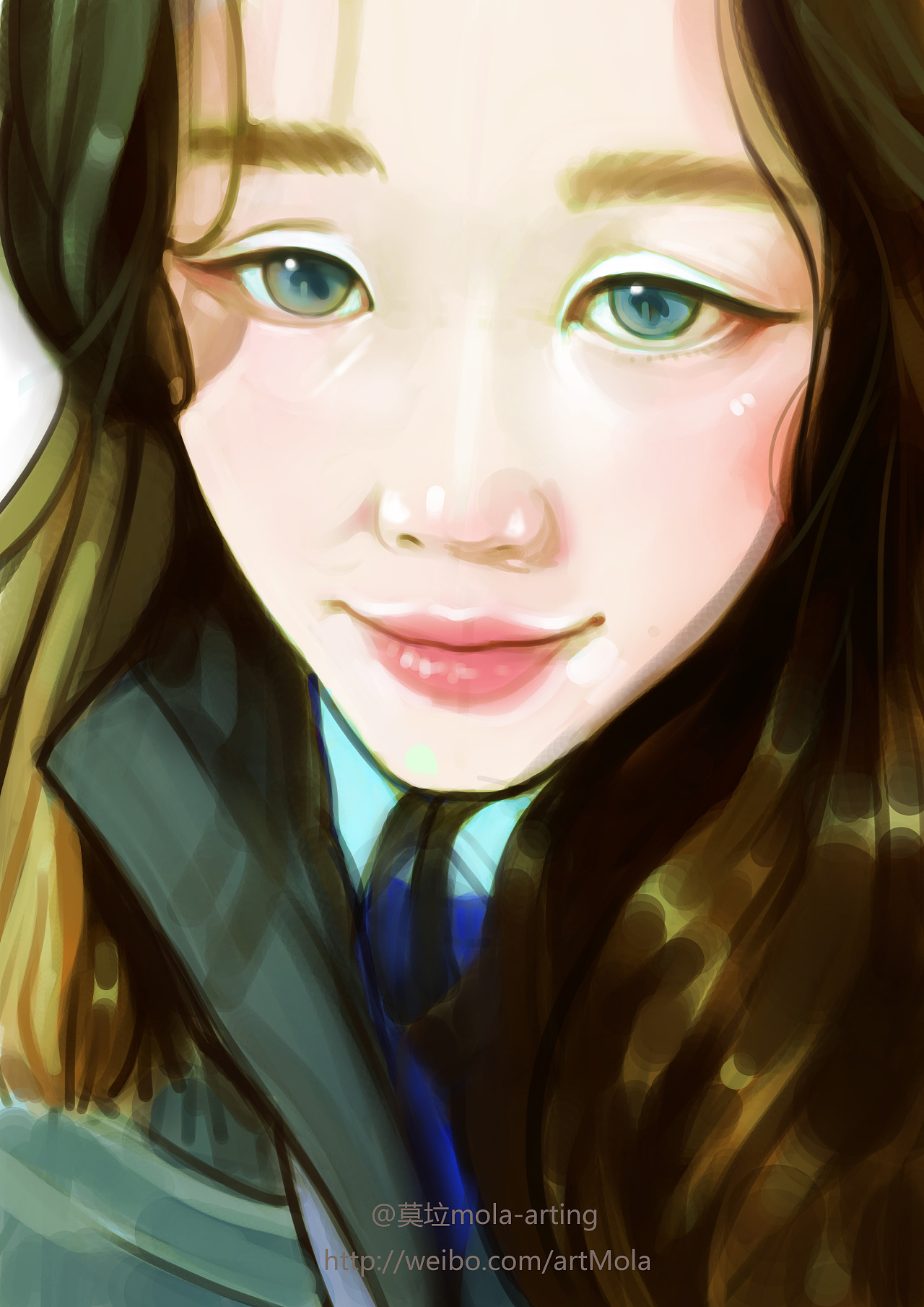 早期电脑手绘肖像画