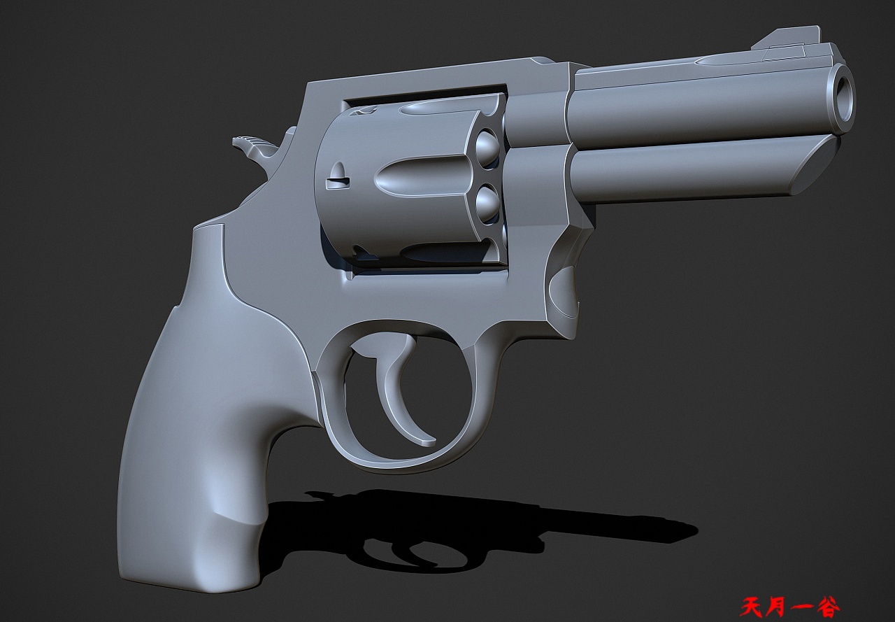 左轮手枪三维建模