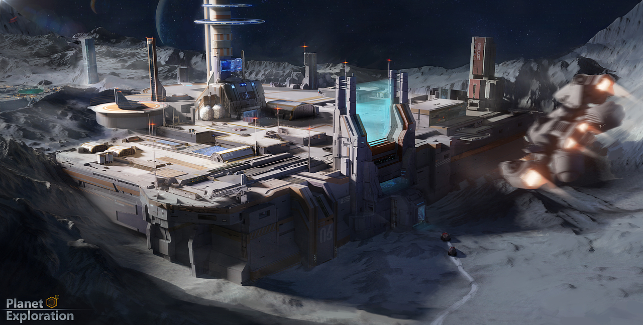 月球基地（图ZMjY5NjE5MDI0） - 概念设定 - 站酷设计师食梦者YY原创素材 - 站酷ZCOOL