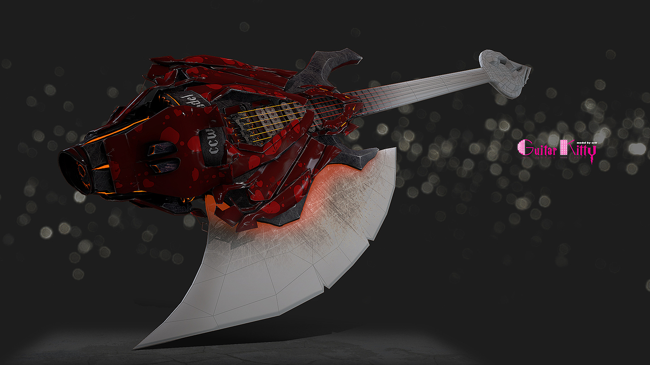 GuitarKitty ①（图ZMjA5NzQ5MDg=） - 人物/生物 - 站酷设计师Adam_陈原创素材 - 站酷ZCOOL