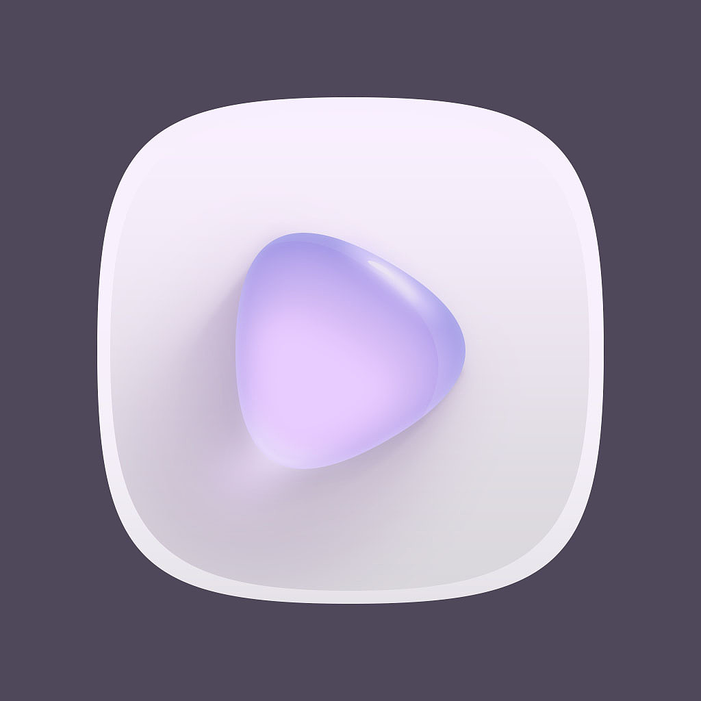 水晶质感播放按钮|ui|图标|chrisordream - 临摹作品 - 站酷 (zcool)