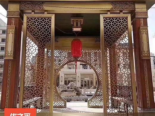 优之采美观大气不锈钢屏风 现代简约不锈钢网格屏风
