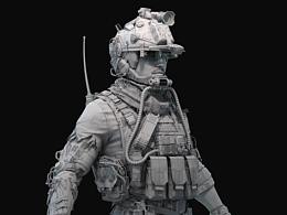 现代士兵 工作中进度