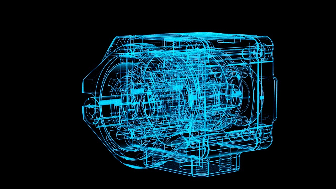 内啮合齿轮泵三维动画