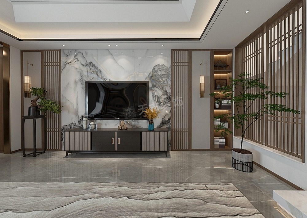 金科廊桥水乡装修,新中式别墅设计,天古装饰21周年庆