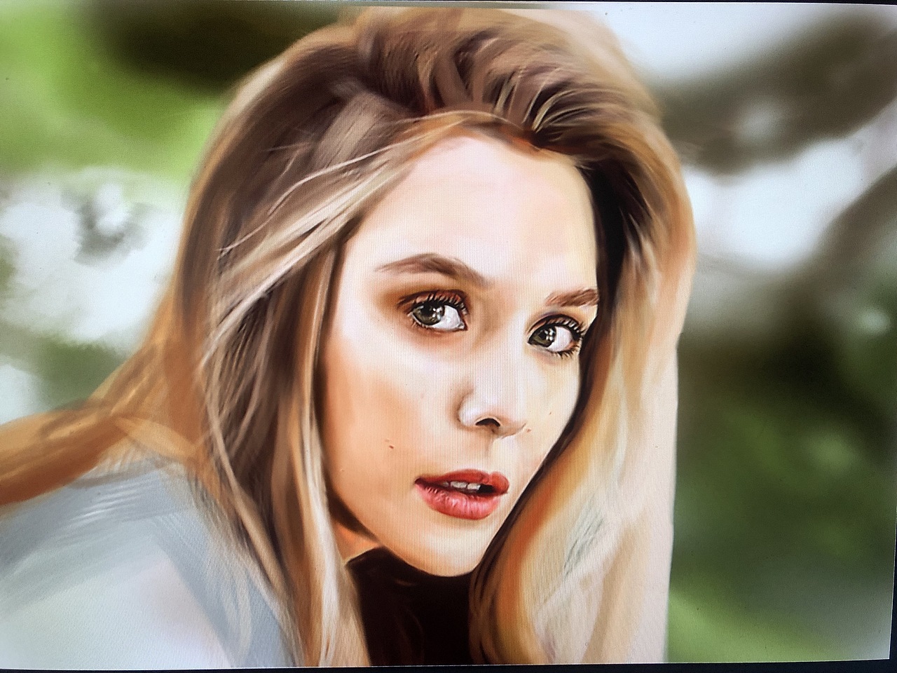 猩红女巫伊丽莎白奥尔森板绘