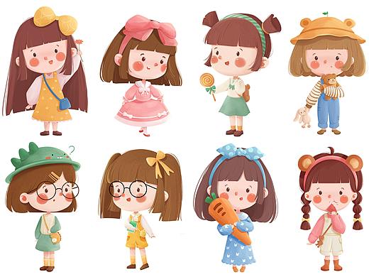 绘本风女孩插画