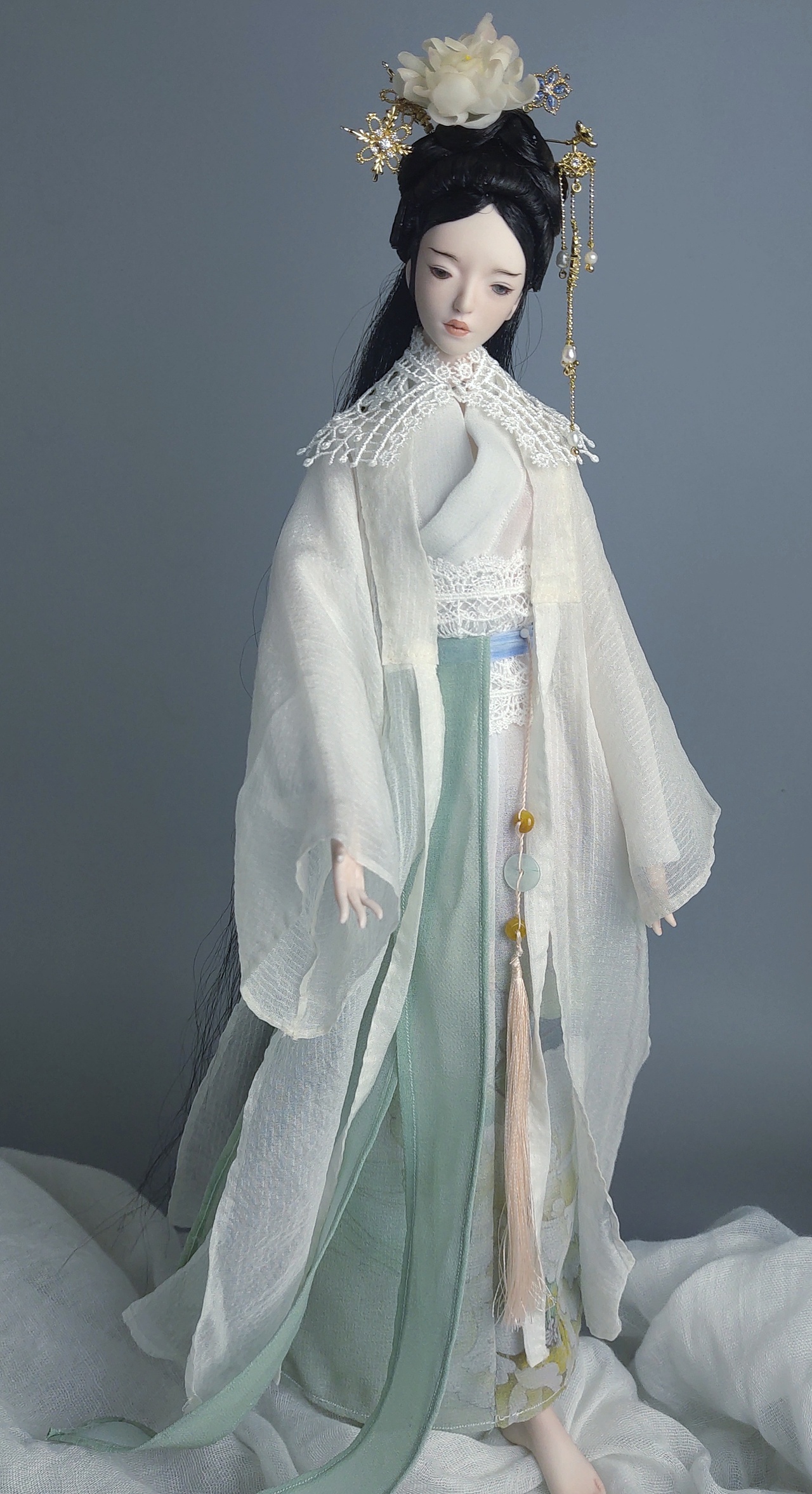 【陶瓷BJD】陶瓷玩偶 聊斋系列之玉板(白牡丹花仙)