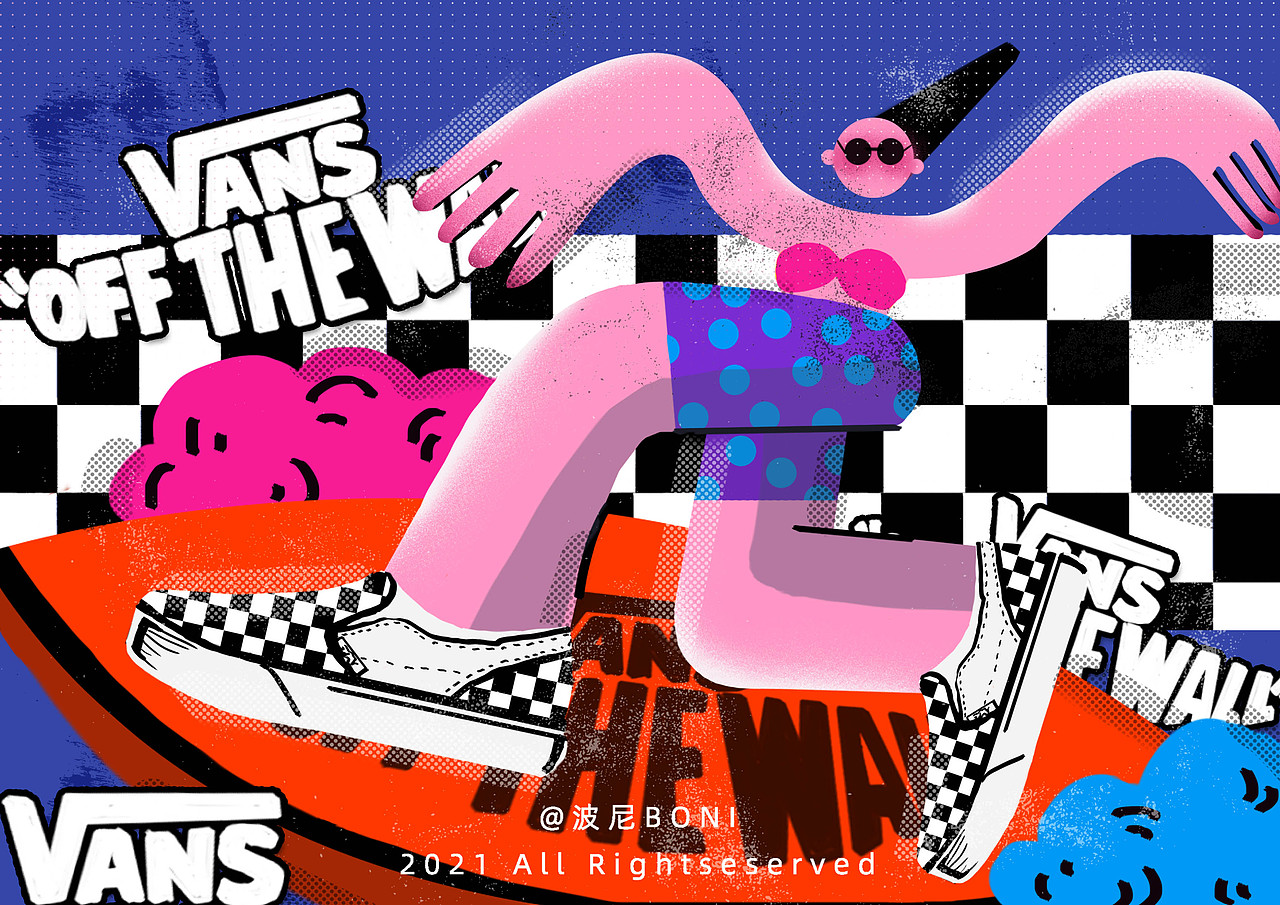 原创vans品牌系列插画