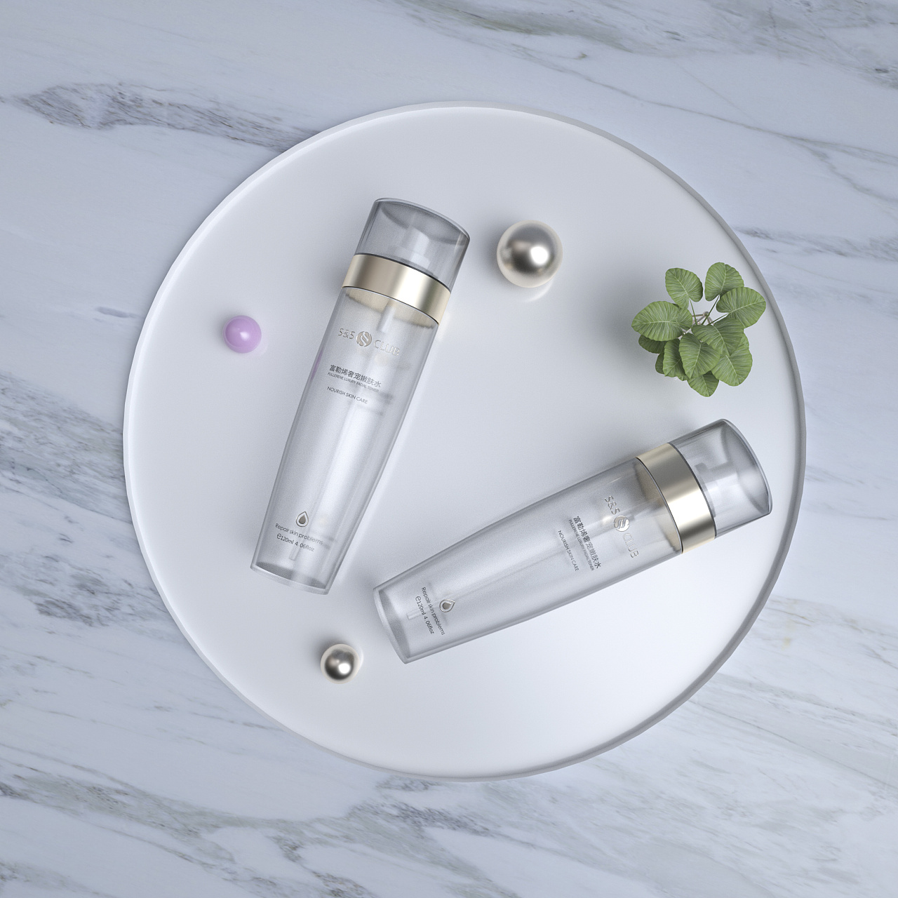 富勒烯奢宠嫩肤水|三维|产品|皙雪品牌视觉 - 原创作品 - 站酷 (zcool