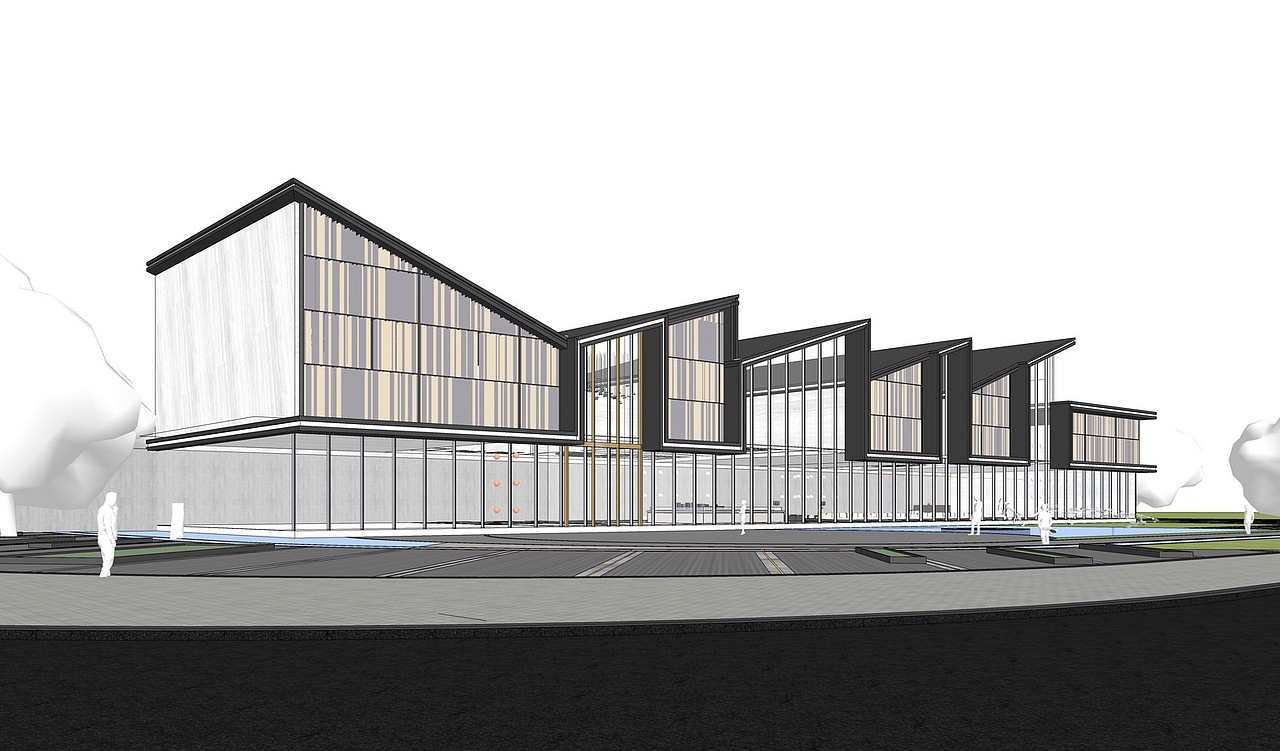 现代售楼处su模型下载|空间|建筑设计|素模网_原创作品-站酷zcool