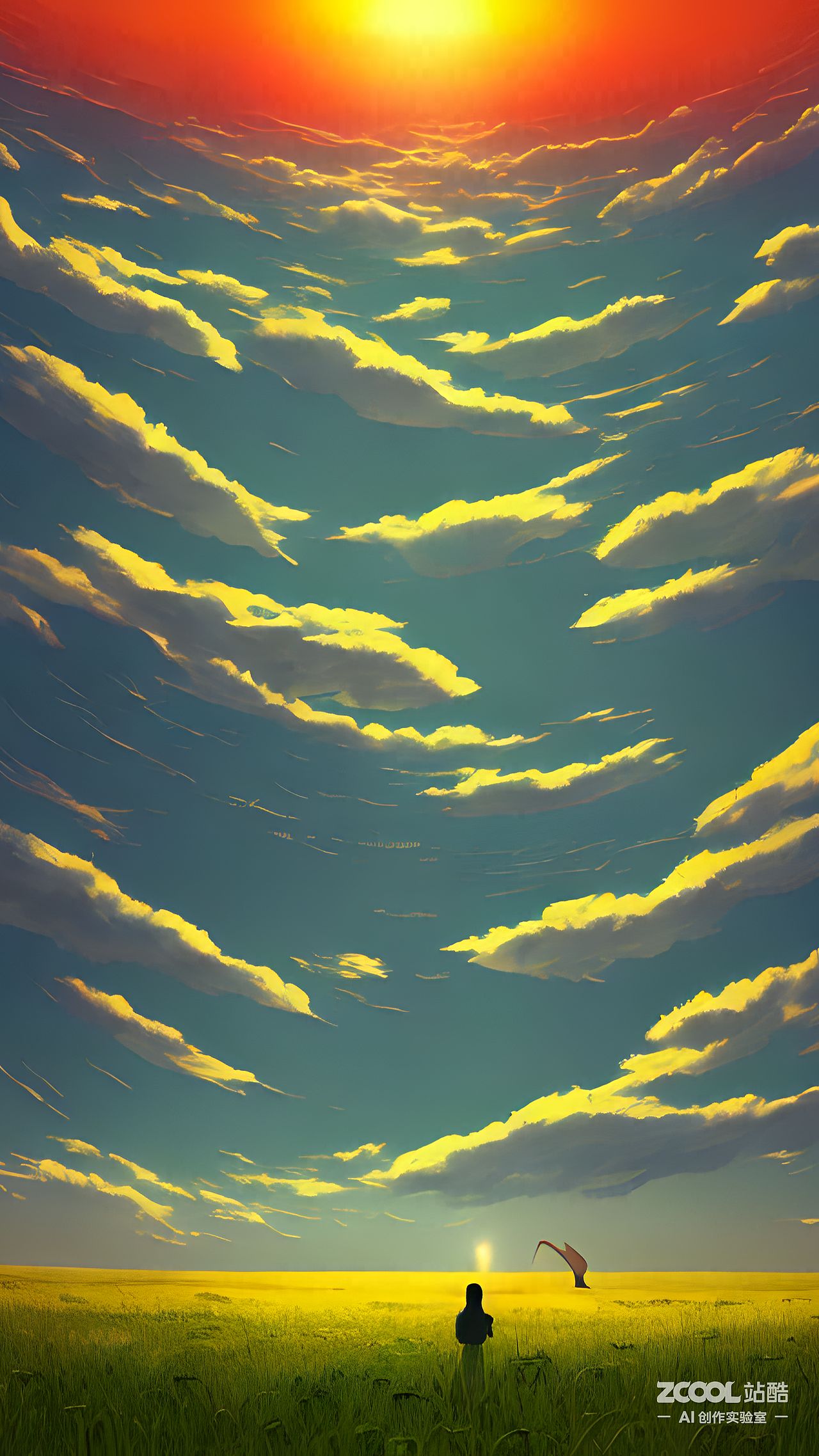#AI创作实验室#太阳升起来了，伴着牧歌跳出了地平线，（图ZMzIyMDQzODgw） - AI作品 - 站酷设计师神探赵小磊原创素材 - 站酷ZCOOL