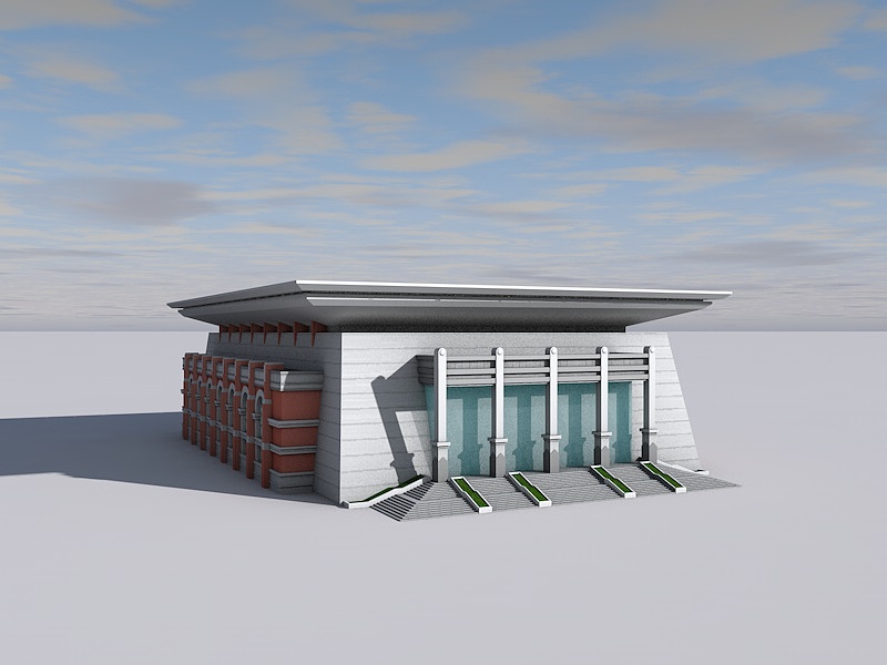 【练习】建筑模型-C4D处女作-厦门-集美大学（图ZMjUxOTIwMTI=） - 建筑/空间 - 站酷设计师知也不知原创素材 - 站酷ZCOOL
