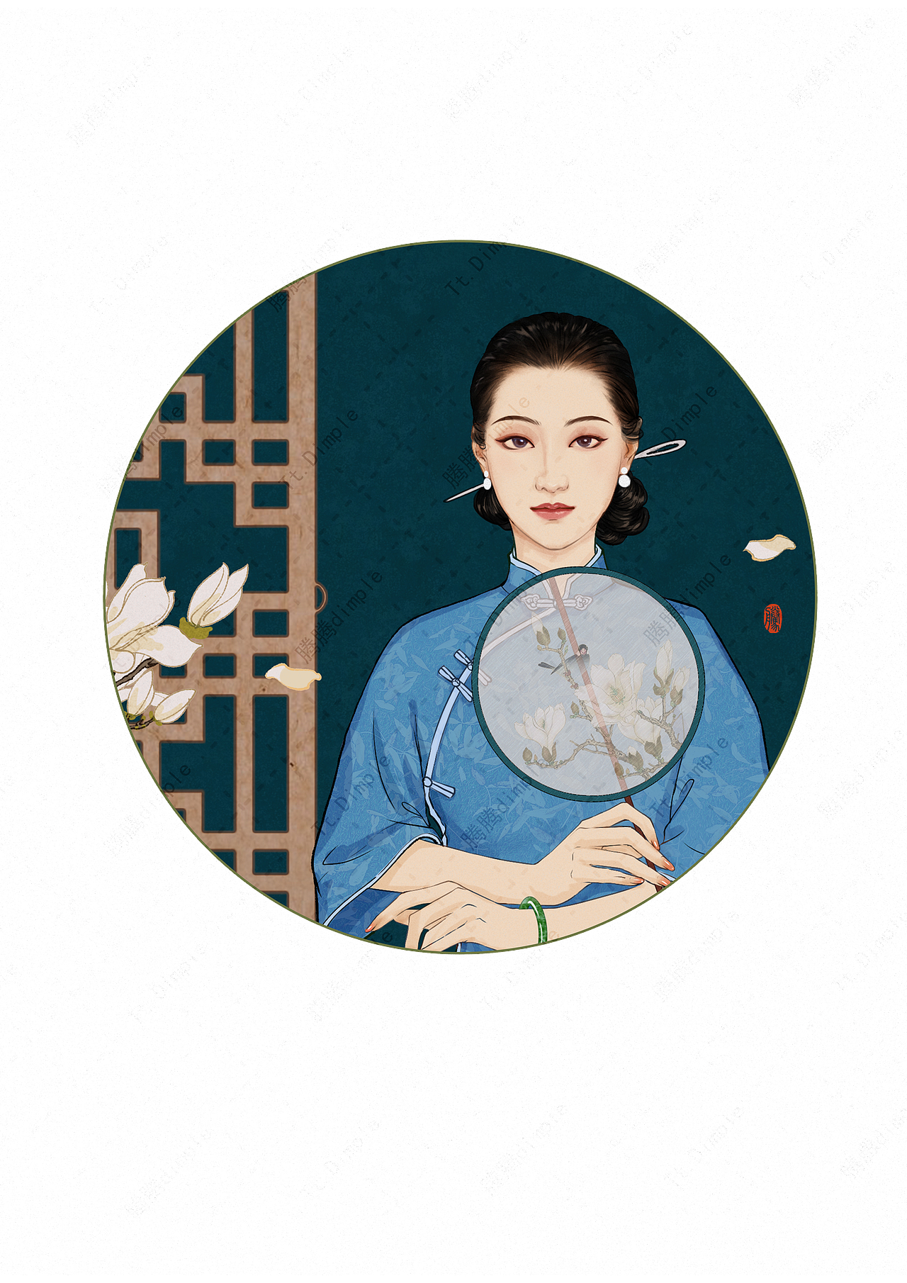 艾媛美/宫瑾冷敷凝胶包装插画