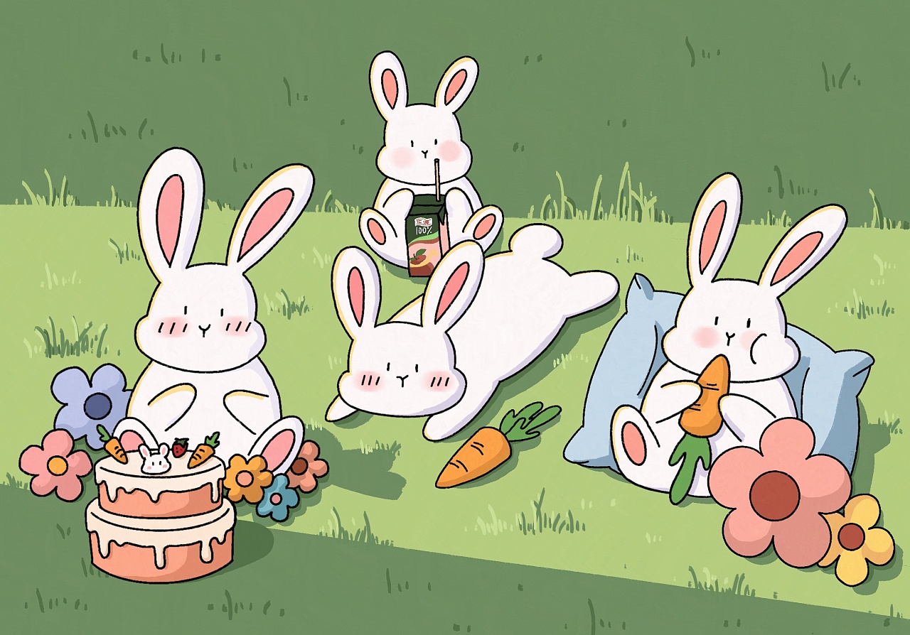 小兔子插画|插画|创作习作|二月贰十二 - 原创作品 - 站酷 (zcool)