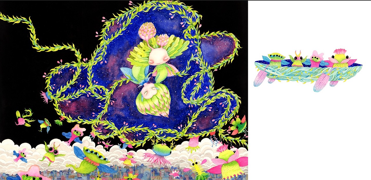 《奔跑的植物》绘本内页