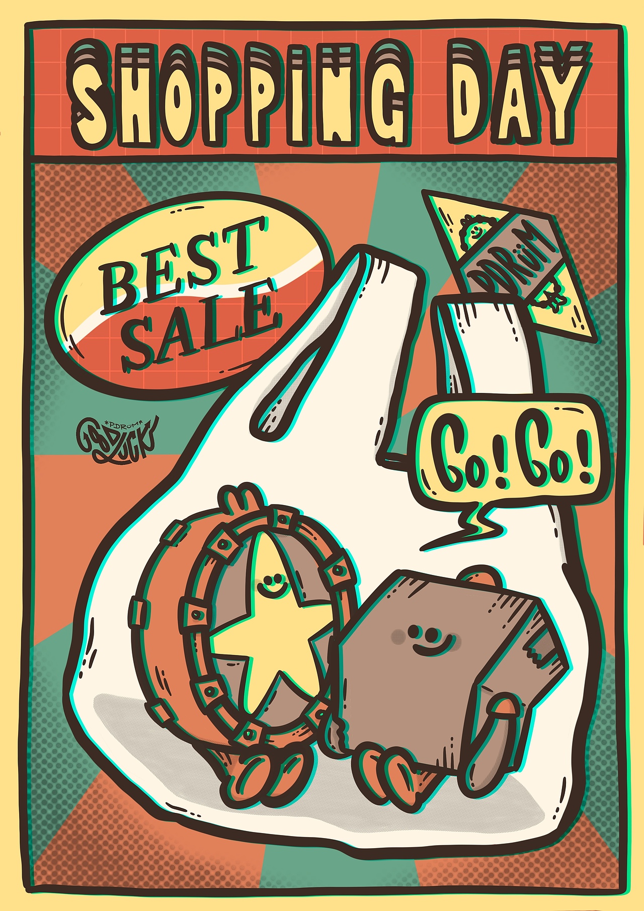PDRUM屁屁鼓-SHOPPING DAY-插画组
