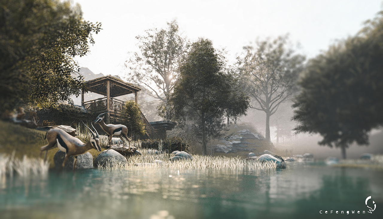 《雨林小屋》（图ZMjQxNDg0MDgw） - 场景 - 站酷设计师侧疯文原创素材 - 站酷ZCOOL