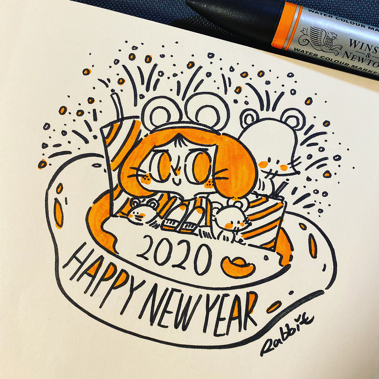 日常涂鸦2019年12月 新年快乐