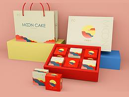 彩云追月月饼包装设计