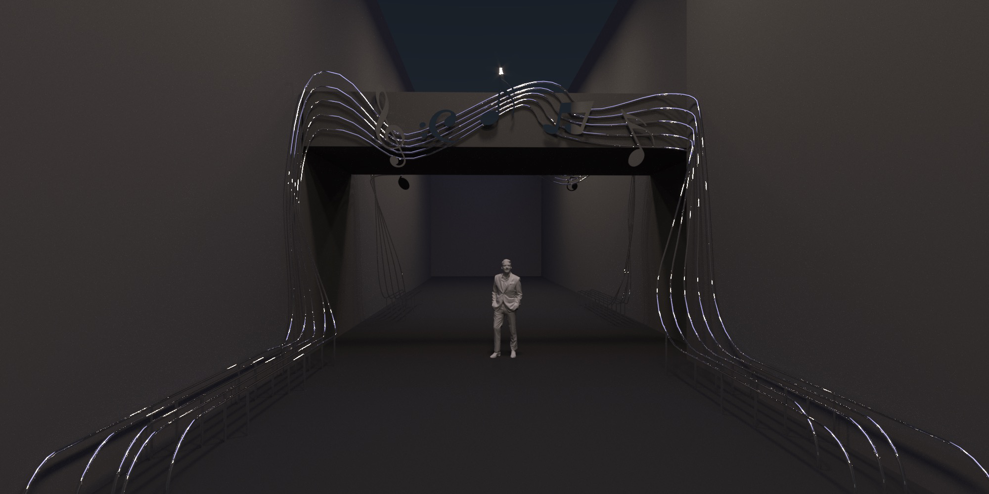 少城视井-"五线谱"音乐艺术装置设计