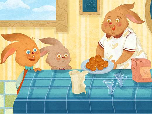 兔子的一家（个人主页-ZNDkzMjE1NDA=） - 儿童插画 - 站酷设计师无刻哩里原创素材 - 站酷ZCOOL