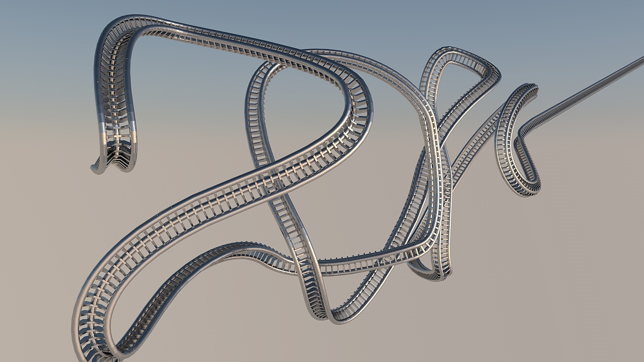 c4d 2019轨道过山车