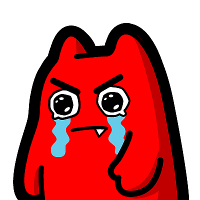 i84【魔鬼猫表情-哭】#半身 委屈 流泪 哭 难过 伤心 认真 ip 魔性 斗