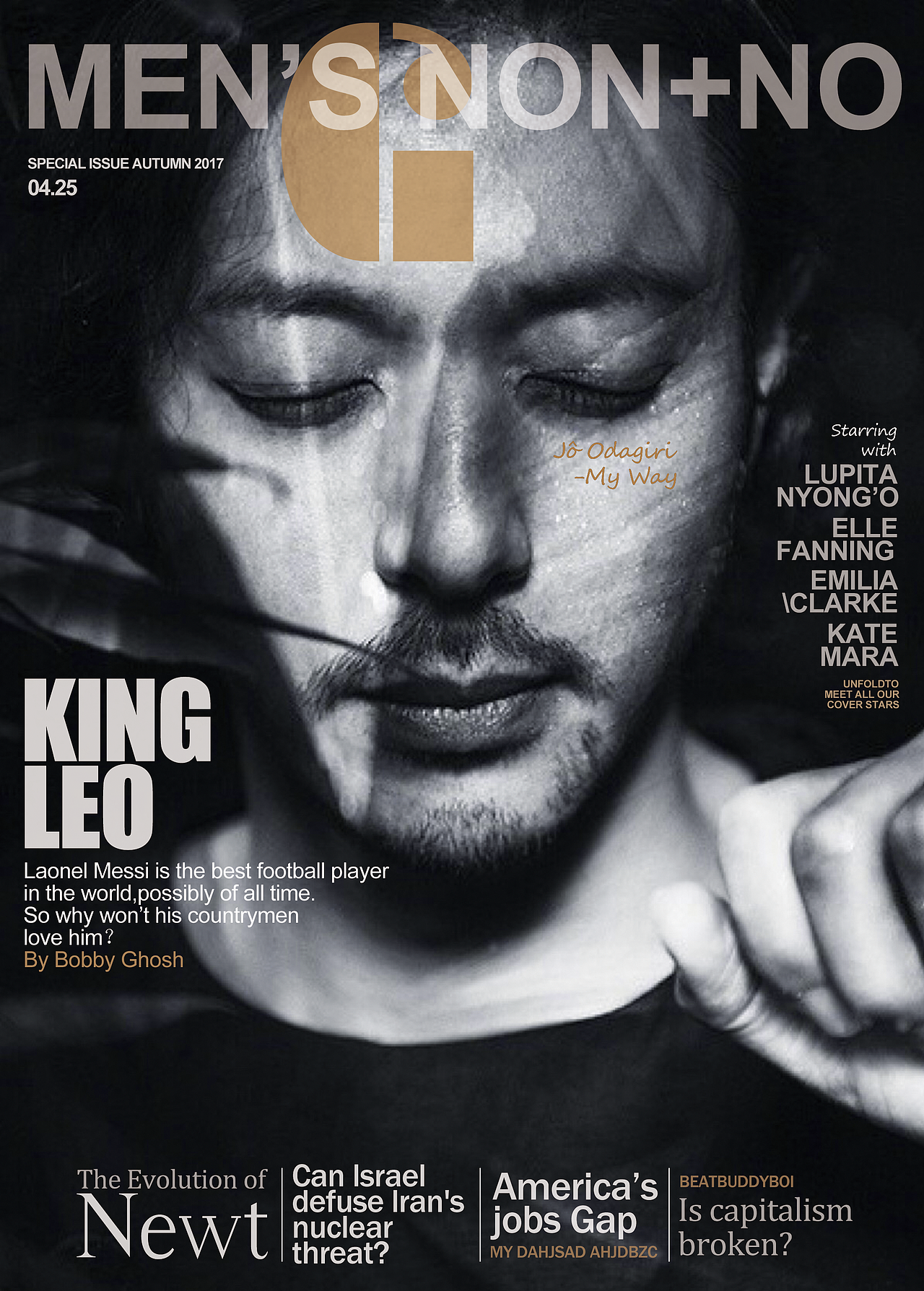 男性杂志封面设计一枚:小田切让