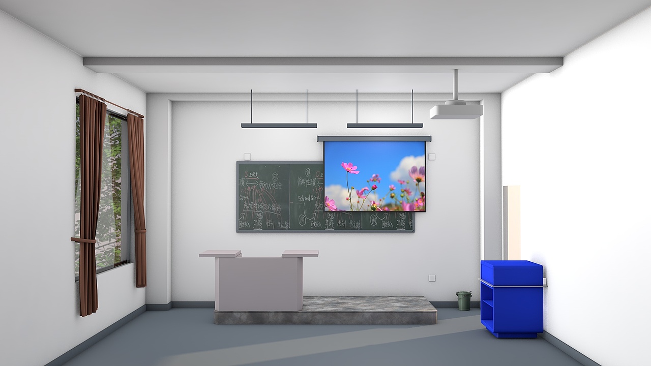 大学教室室内设计渲染