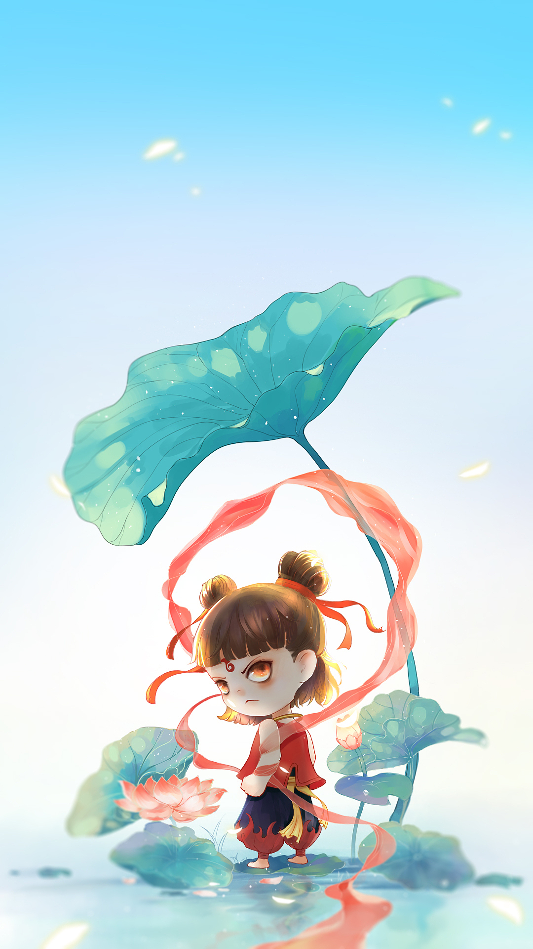 哪吒清凉一夏（图ZMTY5ODUzNjMy） - 艺术插画 - 站酷设计师蛋内个蛋原创素材 - 站酷ZCOOL